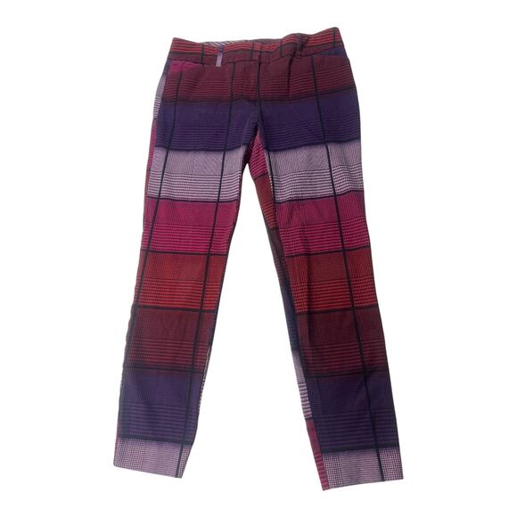 7th Avenue Design Studio NY&Co Pink Purple Red Womens 8 Dress Pants Colorblock - Picture 1 of 8
